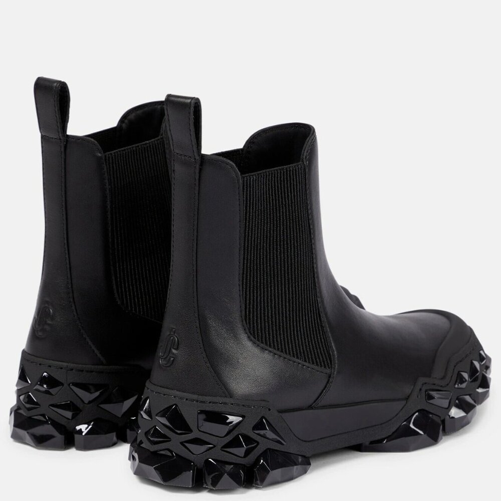 Jimmy Choo Diamond x Chelsea leather boots